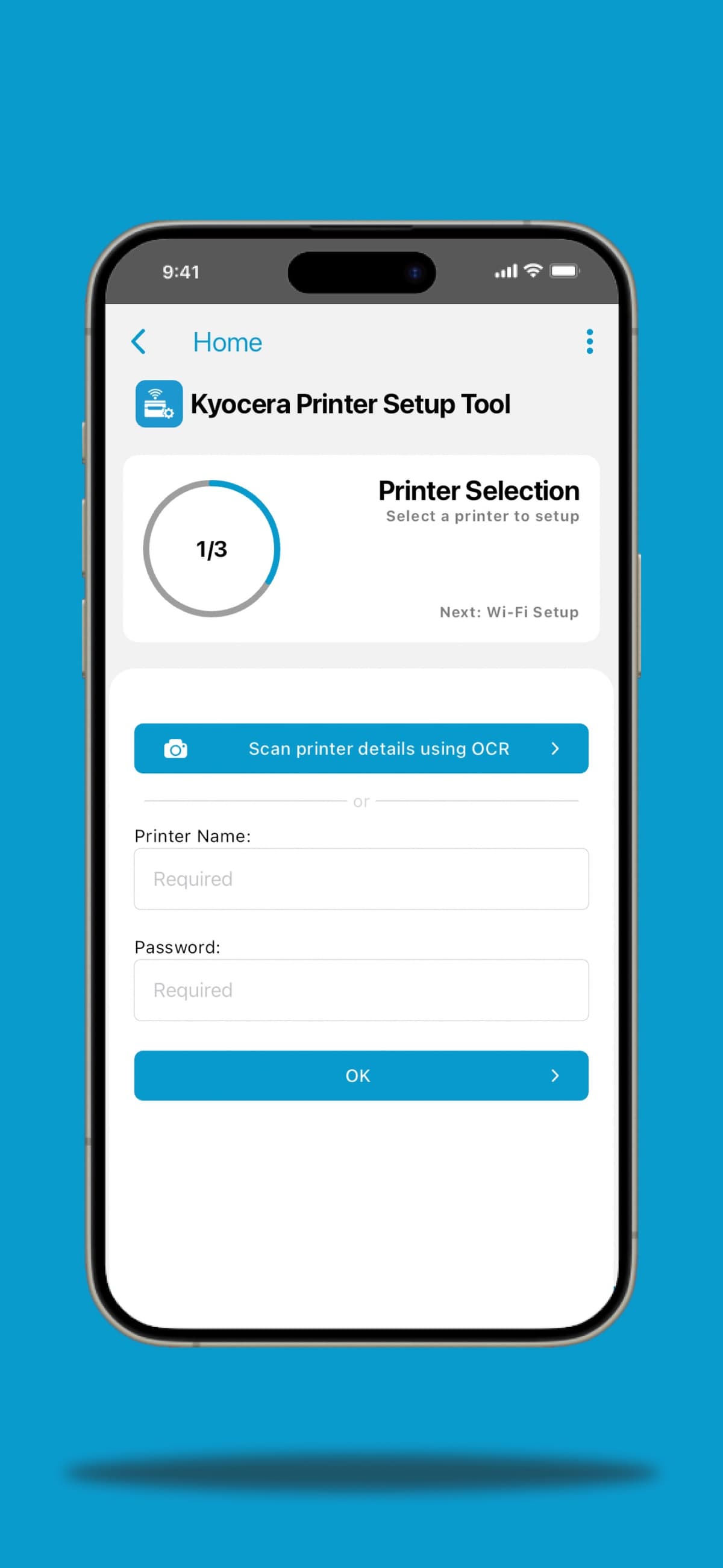 Printer Setup Tool screen 2