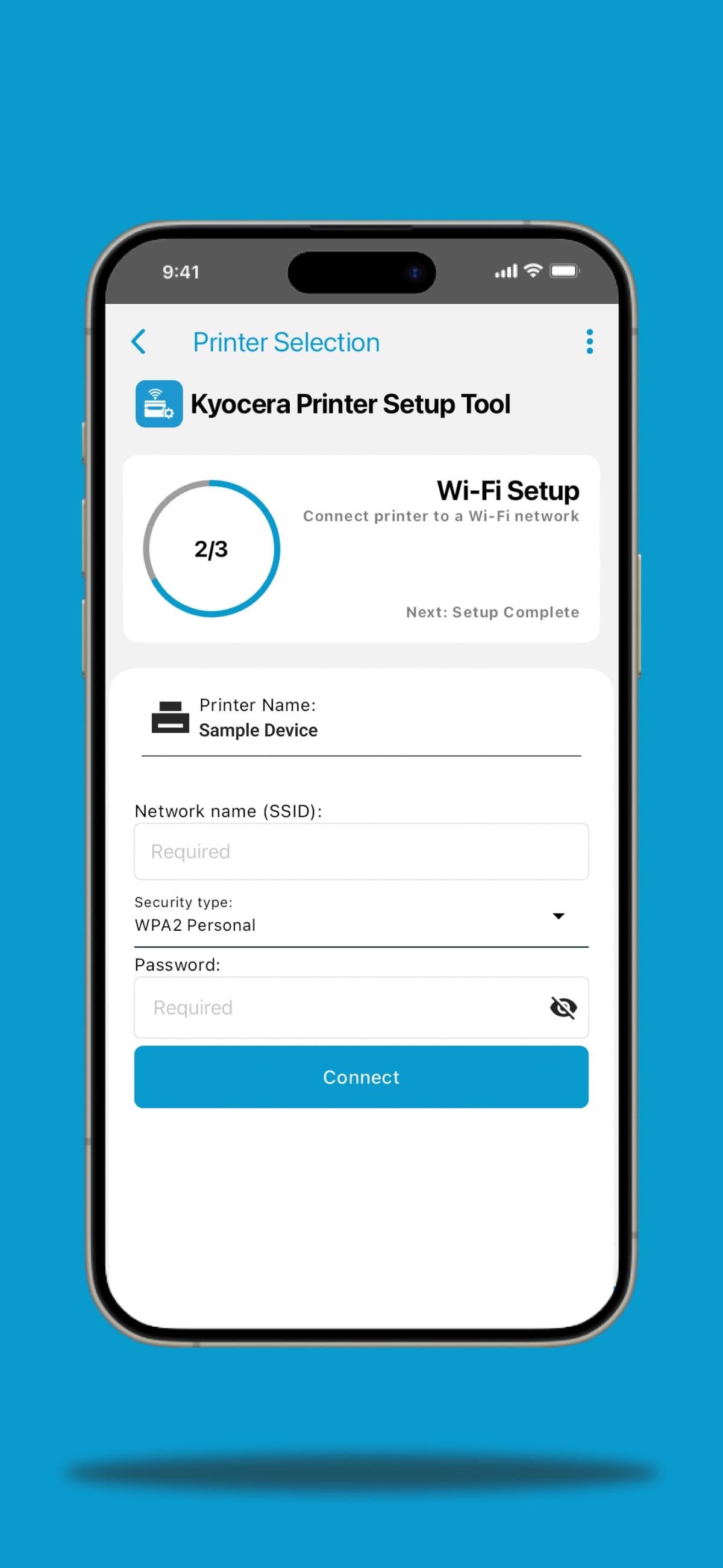 Printer Setup Tool screen 3