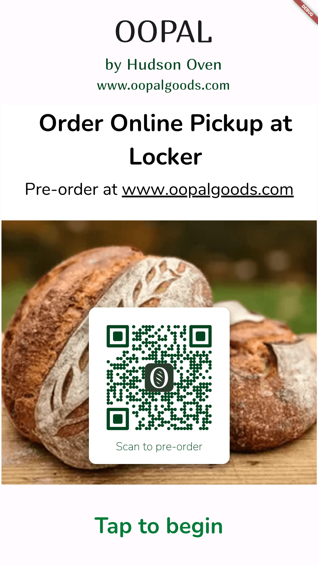 OOPAL kiosk app, screen 2