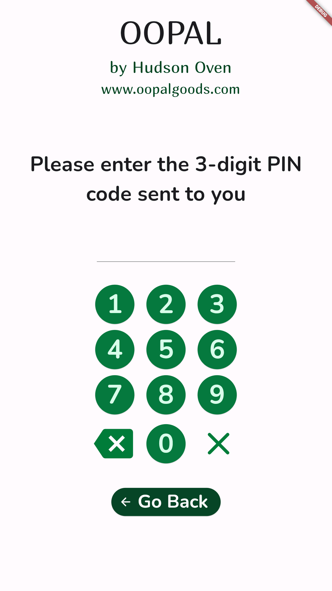 OOPAL kiosk app, screen 3