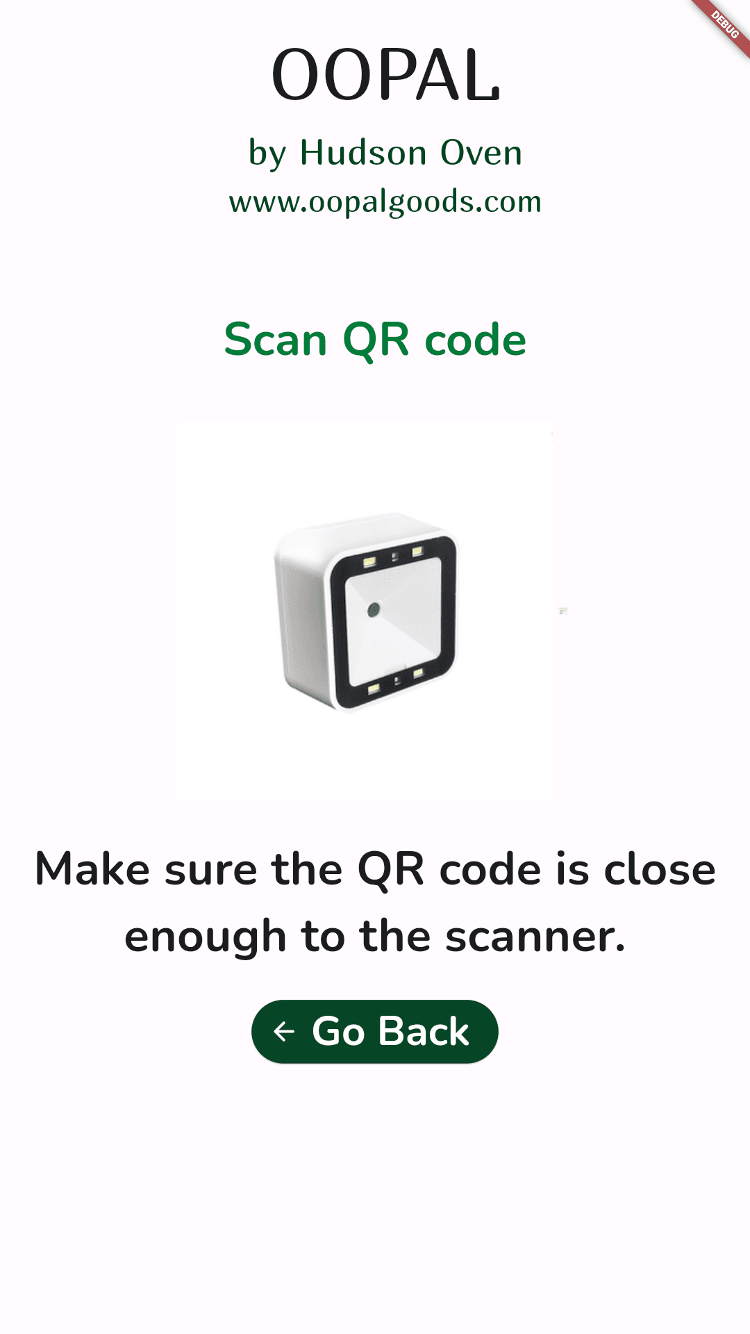 OOPAL kiosk app, screen 4