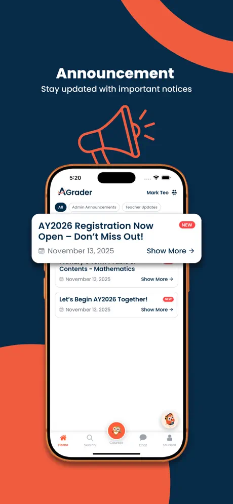 Student app screen 10